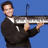Jon Carin posing for the "Momentary Lapse Of Reason" Tour Programme (1987)